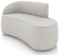 Sofá 2 Lugares Para Sala 140cm Orgânico Wendi Veludo Cinza I01 - Mpoz