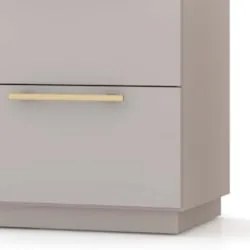 Mesa de Cabeceira 2 Gavetas 50cm Kit 2 Dubai Fendi - Vila Rica