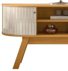 Rack Bancada de TV 55 Pol 136cm Alana Z10 Off/Cinamomo - Mpozenato