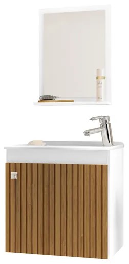 Conjunto Para Banheiro Siena Branco Ripado – Bechara Móveis