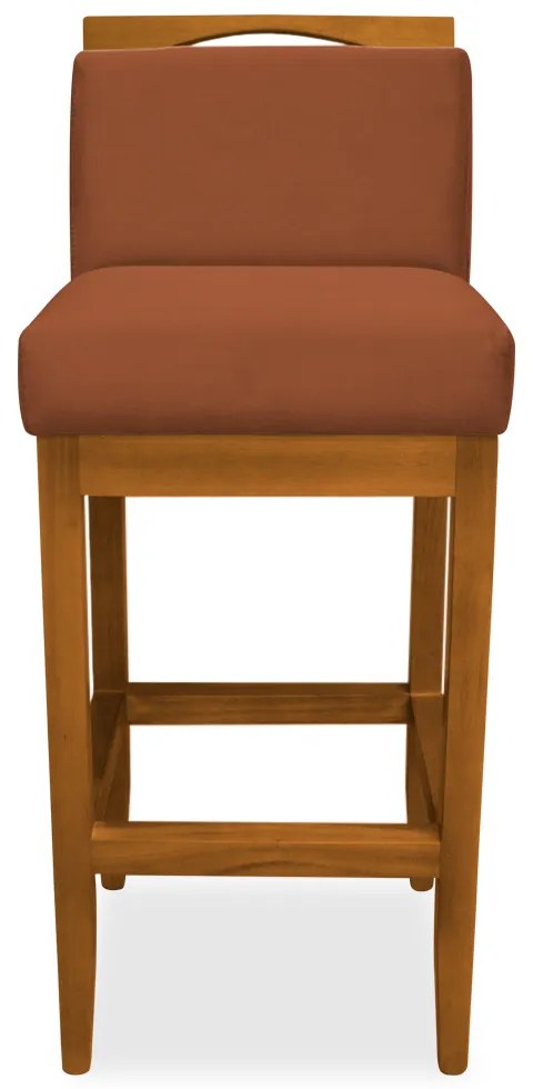 Kit 4 Banquetas Decorativa Elis Veludo Telha