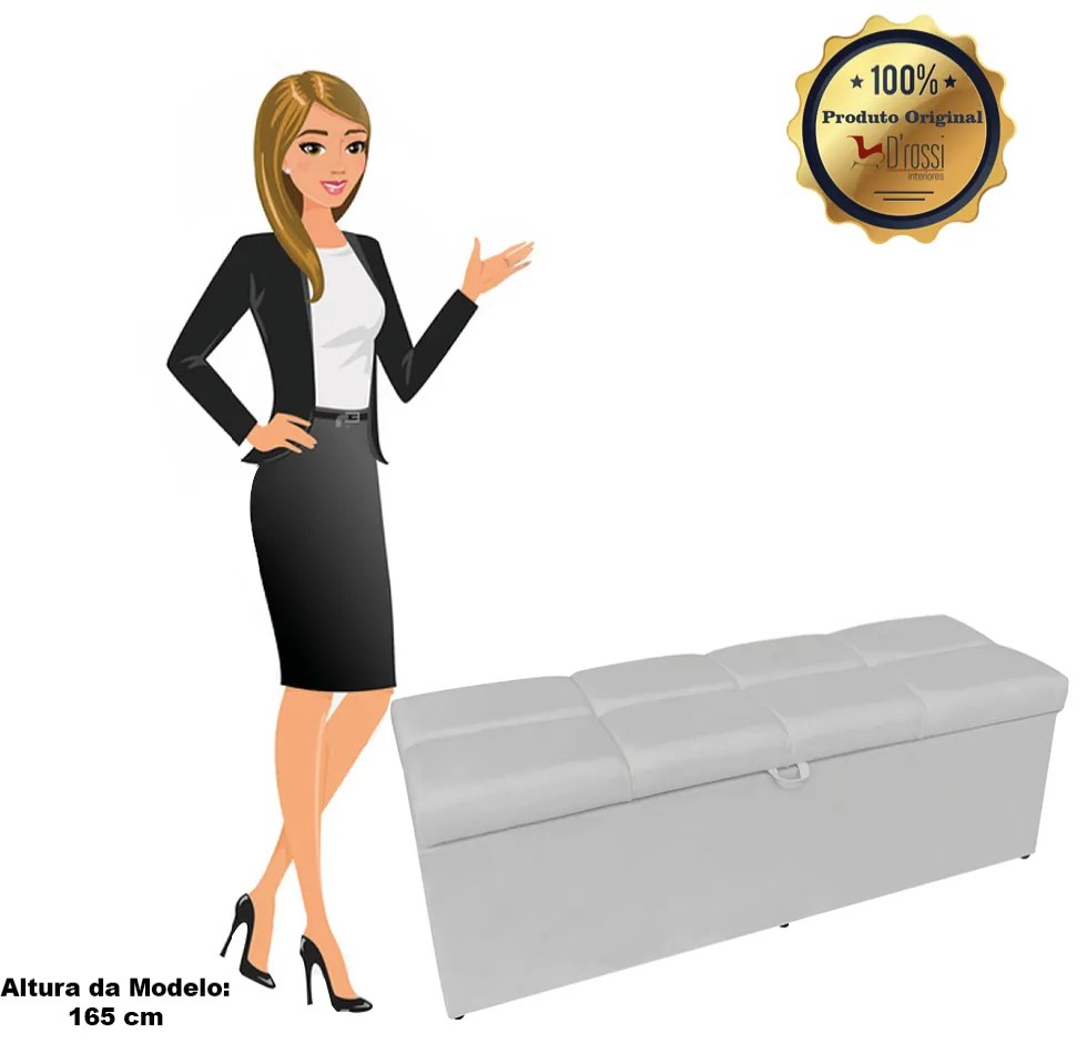 Calçadeira Nina 160 cm Suede Cinza D'Rossi