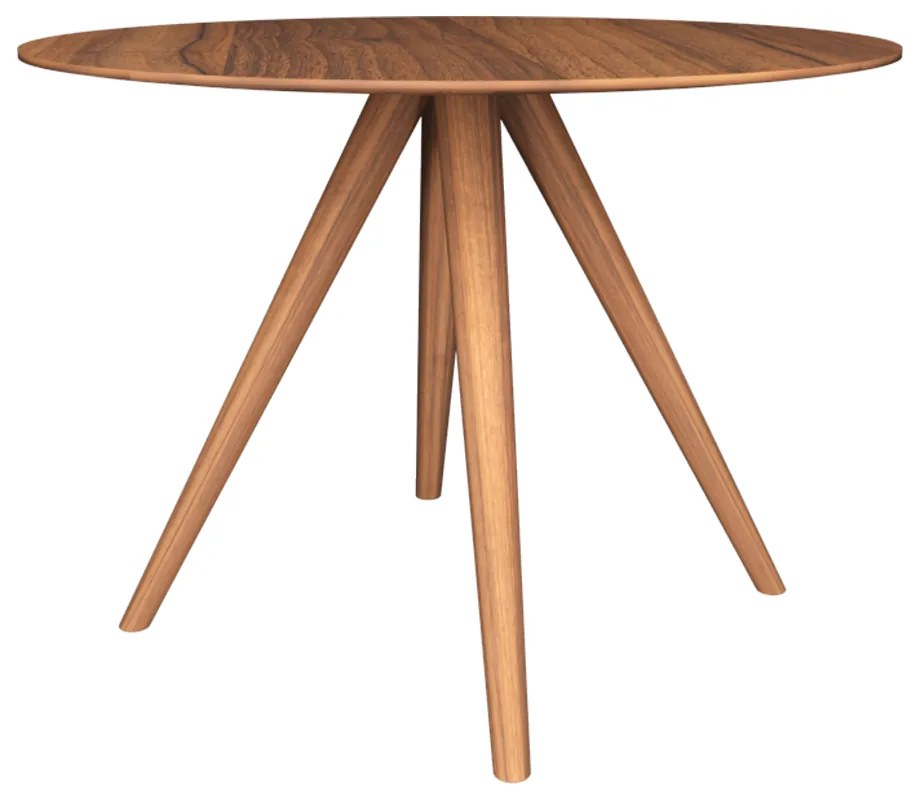 Mesa Sala de Jantar Cozinha Drever Redonda MDF/Nogueira G56 - Gran Belo