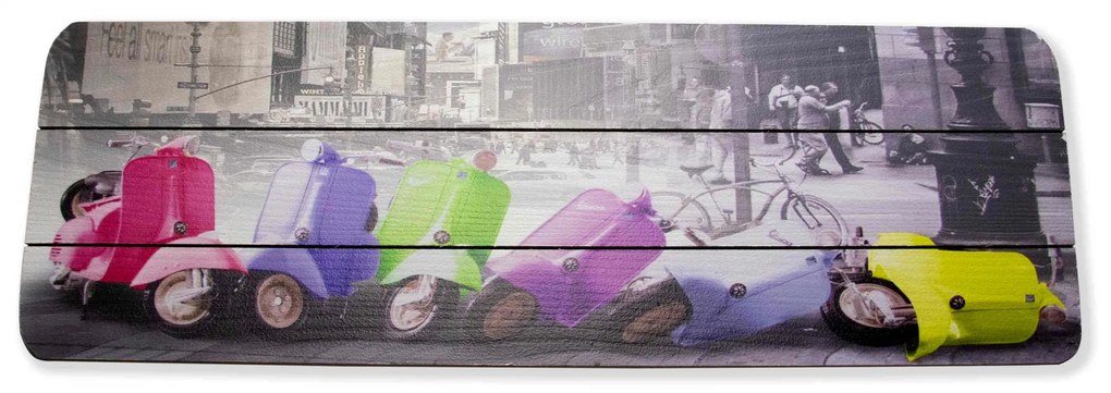 Quadro Decorativo MDF Motos 20X60cm - D'Rossi