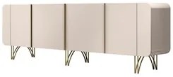 Balcão Buffet Piacente Com Cristaleira Alvora H01 Off White - Mpozenat