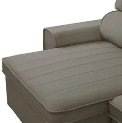 Sofá Retrátil Reclinável 3 Lugares 250cm Macau F05 Veludo Castor - Mpo