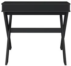 Escrivaninha Mesa para Computador Retrô 3 Nichos Itália Preto Artany