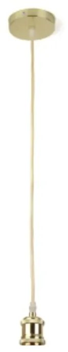 Pendente Deck 05X10X200Cm 01Xe27 Dourado | S&l Iluminação 2021 Dr (Dourado)