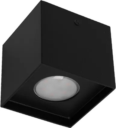 Plafon Sobrepor Alumínio Recuado 7,5cm - PRETO