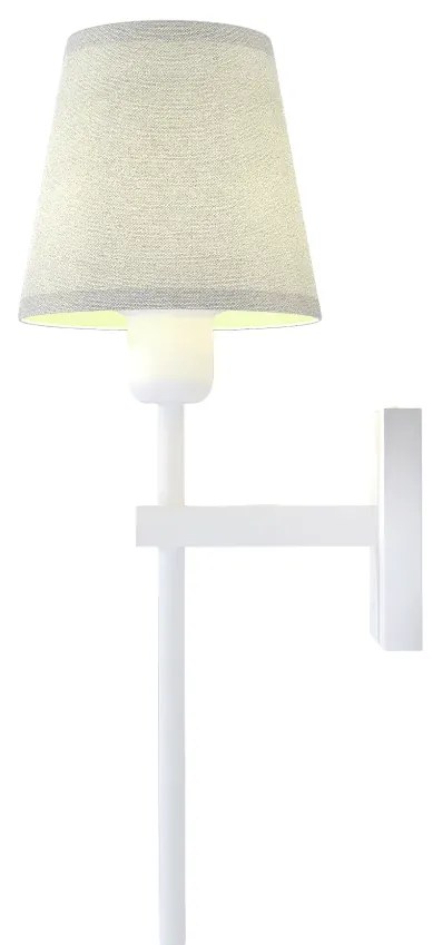 Arandela Tocha Longa Cúpula Tecido 01Xe27 Mini Bulbo G45 - Qimporta Ar... (PRETO)