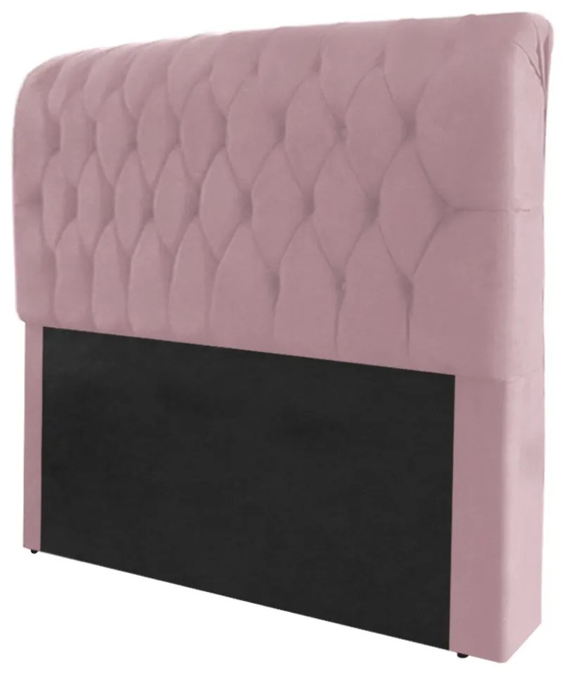 Cabeceira Marina para Cama Box Queen 1,60 m Estofada Suede Crepe