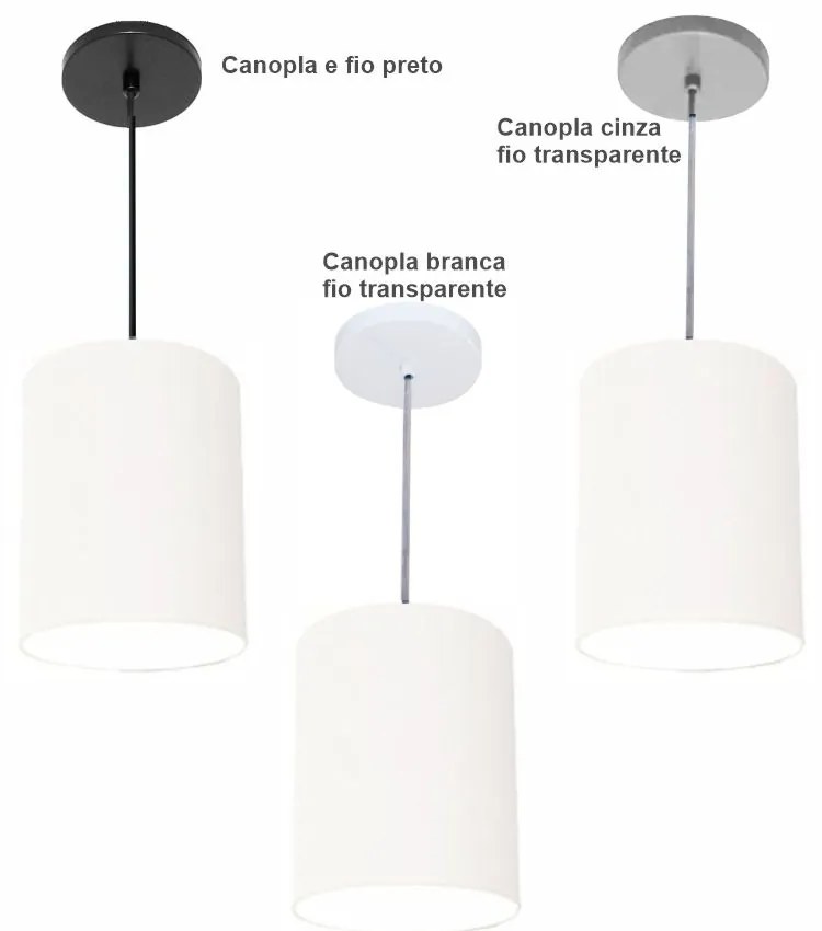 Luminária Pendente Vivare Free Lux Md-4104 Cúpula em Tecido