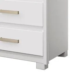 Mesa de Cabeceira 3 Gavetas Roma F08 Branco - Mpozenato