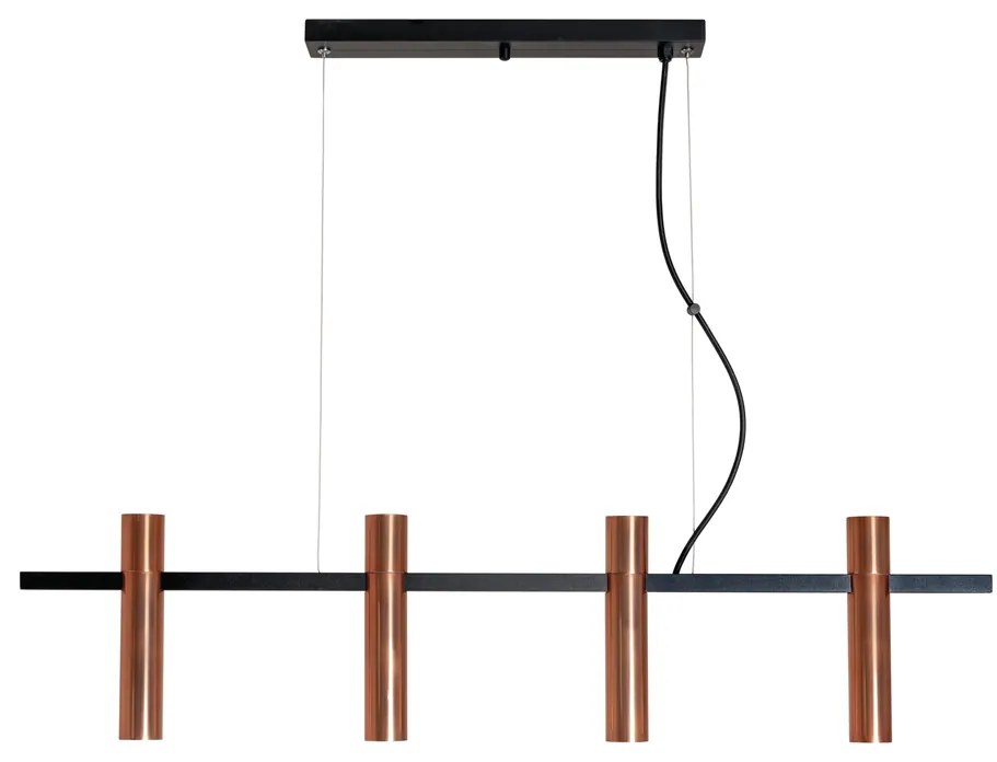 Pendente Cravo 3,8X20X85Cm Focos Simetricos 4Xmr11 - Usina 16970/4 (AO-F - Azul Oceano Fosco)