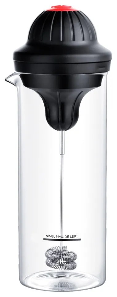 Mixer Multiuso Com Copo De Vidro Borossilicato Preto 450ml 29149 Wolff