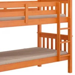 Beliche Solteiro Juvenil com Escada Fixa Bliss Z40 Mel Acetinado - Mpo