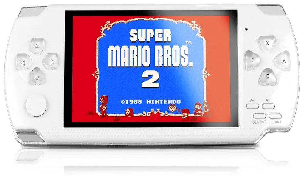 Video Game Portátil +3000 Jogos Arcade Mp5 Super Nintendo Nes Gba Branco