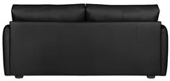 Sofá Living 2 Lugares Sala de Estar 180cm Virtus L07 Couro Preto - Mpo
