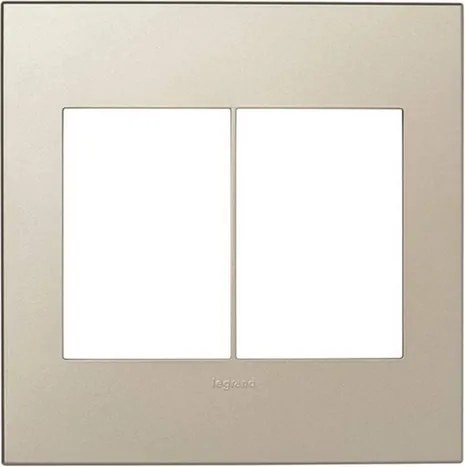 Placa 4x4 6 Módulos Quadrados Champagne Arteor