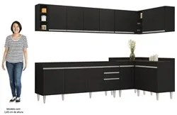 Armário de Cozinha Modulado de Canto 7 Peças CP34 Balcão sem Tampo Pre