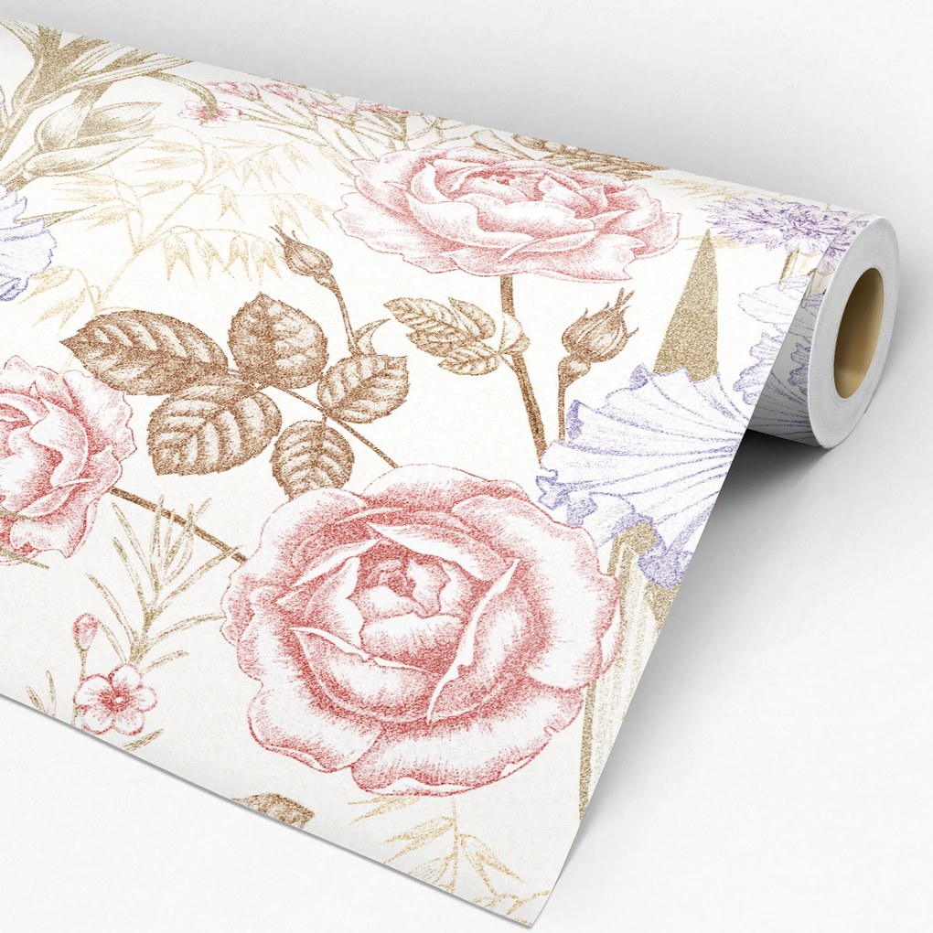 Papel de Parede Floral sutil 0.52m x 3.00m