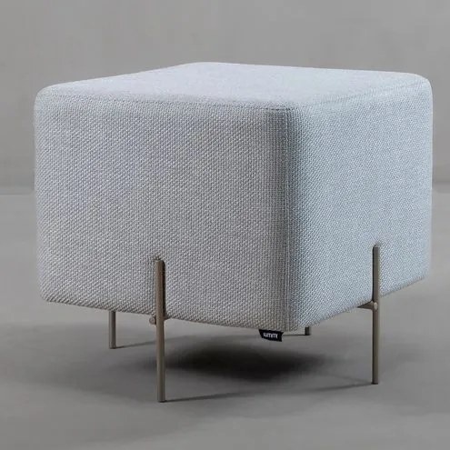 Puff Beagle Quadrado Trama Nuvem Base Champagne - 78259 Sun House