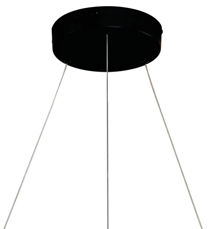 Pendente Naví Ø60X6Cm Led 46W 3000K Bivolt Alumínio Preto - Usina Impo...