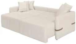 Sofá Cama Retrátil 160cm Essence D05 Linho Cru/Camel - Mpozenato
