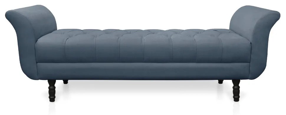 Recamier Olinda Suede 160 cm Pés Torneados Tabaco - D'Rossi - Azul Marinho