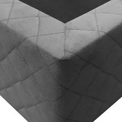 Base Box para Cama Solteiro 88x188cm Liz S05 Suede Bordado Cinza - Mpo