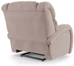 Poltrona do Papai Reclinável Kalie Elétrica Botão LED FH9 Veludo Rosê