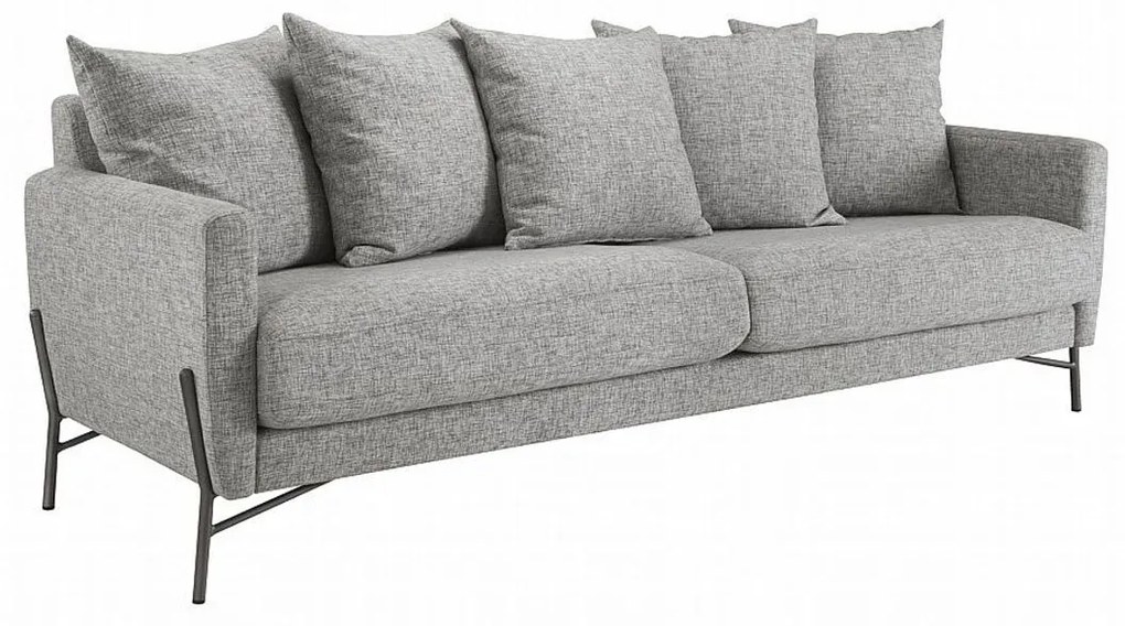 Sofá Nimarys Pés Metal Estrutura Madeira de Eucalipto Reflorestada