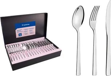 Faqueiro Tramontina Oslo Aço Inox com Facas para Churrasco 36 Peças