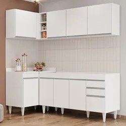 Armário de Cozinha Modulado de Canto Direito 4 Peças CP40 Balcão sem T