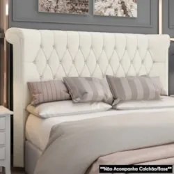 Cabeceira Cama Box Solteiro 98cm Dust Z37 Linho Creme - Mpozenato