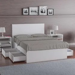 Cama de Casal Queen com Cabeceira 167cm 4 Gavetas Dreams F04 Branco -