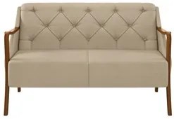 Kit Namoradeira 135cm e 2 Poltronas Decorativas Capitonê Lapa M22 PU B