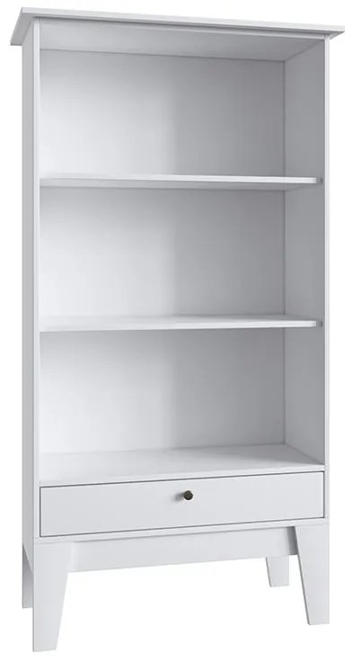 Buffet Cristaleira Retro Com 3 Prateleiras 1 Porta - Branco