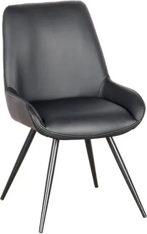 Cadeira Aline Estofada Sem Braços Preto