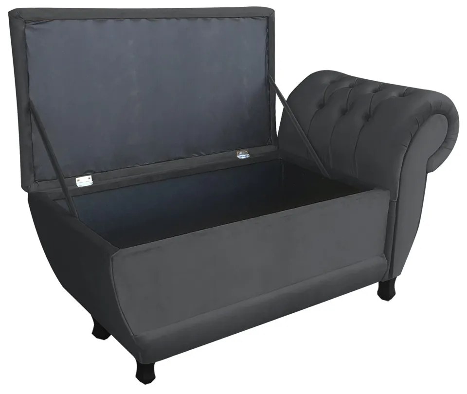Recamier Goya Veludo M11- D'Rossi - Grafite