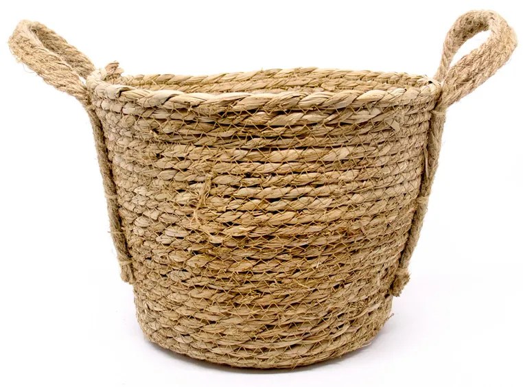 Cesto de Fibra Natural Seagrass 20x27x27 cm E02 - D'Rossi
