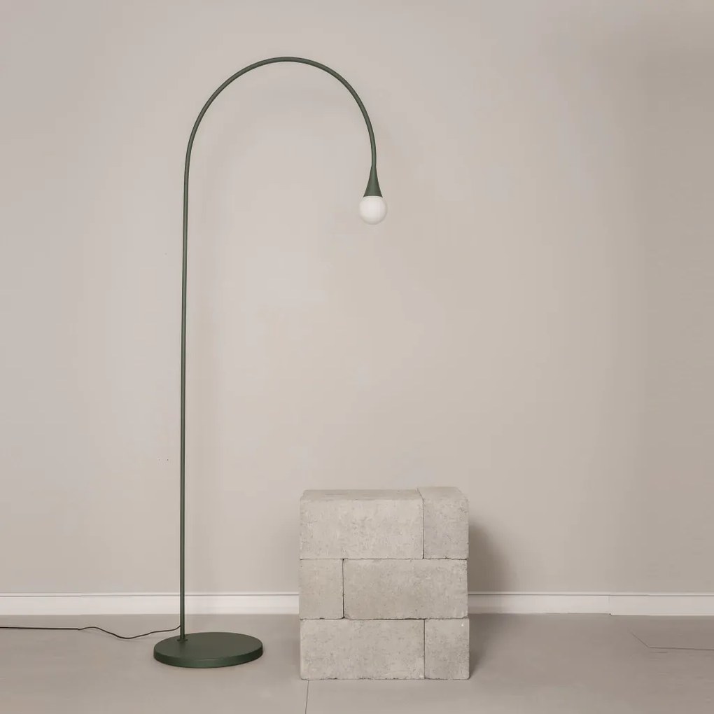 Luminária De Chão Jazz Pivô Base Piso 38X210X70Cm 1Xe27 - Usina 52010/... (OL-F - Verde Oliva Fosco)