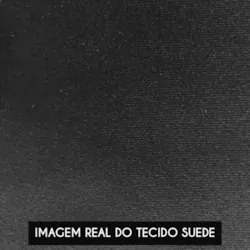 Poltrona Para Sala Pé Metal Preto Kit 2 Ana Suede Preto - Ibiza