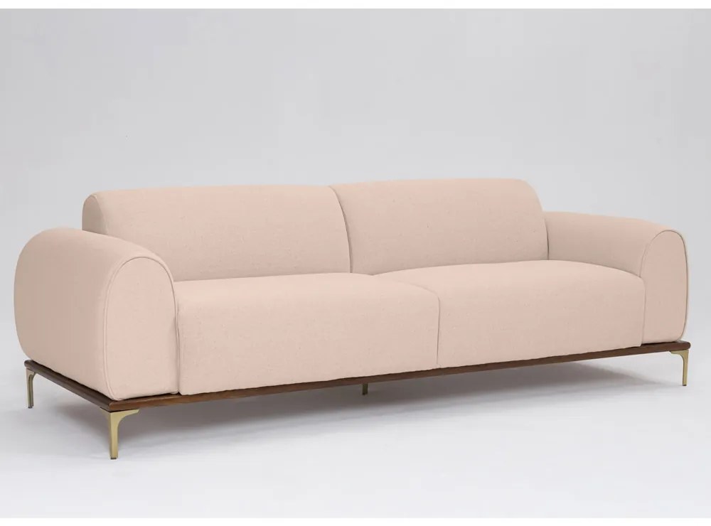 Sofá 3 Lugares Tóquio D07 230cm Linho Mescla Bege - D'Rossi