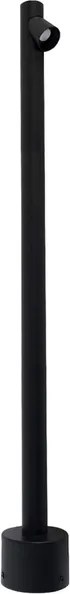 Balizador Led Aluminio Preto 4W 38 3000K 90Cm Ip65 Way
