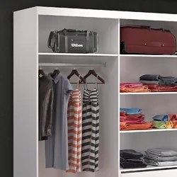 Guarda Roupa Casal 264cm 3 Portas de Correr 3 Espelhos Winter F04 Bran