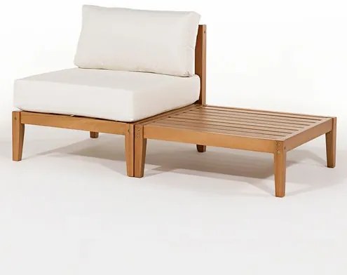 Conj Aurora Poltrona Sem Braço Areia Mesa Lateral - 78456 Sun House