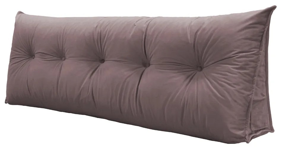 Almofada para Cabeceira Mel 1,00 m Solteiro Travesseiro Apoio para Encosto Macia Formato Triângulo Suede Crepe