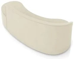 Sofá 4 Lugares Para Sala 220cm Orgânico Wendi Suede Bege I01  - Mpozen