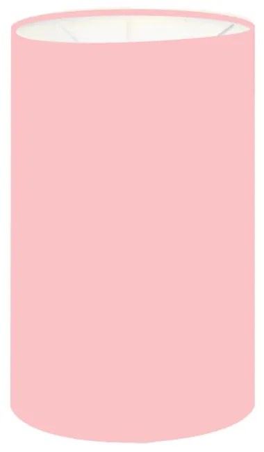 Cúpula Abajur Cilíndrica Cp-8002 Ø13x30cm Rosa Bebê